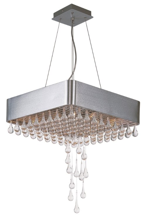 Picture of Drops 9-Light Pendant AL Clear G4 Xenon (OA HT 126") (CAN 11.75"x11.75")