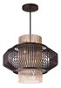 Picture of Aviary LED 13-Light Pendant OI Cognac Cognac Glass Rod G9 LED 27"x27"x23.5" (OA HT 25"-72.75") (CAN 5.51"x5.51"x1.38")