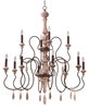 Foto para Olde World 12-Light Chandelier SW CA Incandescent E12 Incandescent 72" Chain