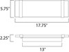 Foto para Image LED Bath Vanity SN Clear Glass PCB LED 17.75"x5.75"