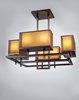 Picture of Hennesy LED Pendant OI Organza + Linen Fabr GU24 LED 41.25"x41.25"x17.5" (OA HT 19.5"-49.5") (CAN 11.75"x11.75"x1")