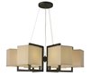 Picture of Baldwin 6-Light Pendant DBZ Linen Fabric GU24 LED (OA HT 15"-131") (CAN 7"x7"x1")