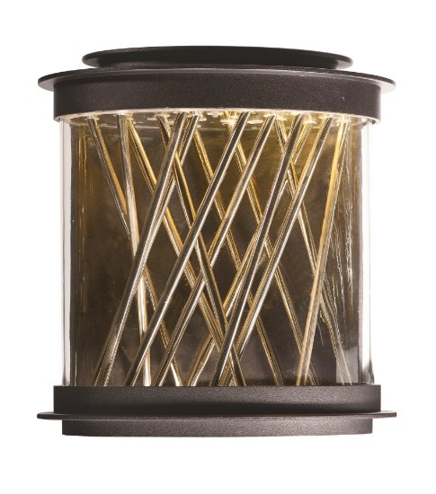 Picture of Bedazzle LED Outdoor Wall Lantern GBZFG Clear Metal Rod + Clear Gl PCB LED 10.5"x10.75"