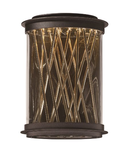 Picture of Bedazzle LED Outdoor Wall Lantern GBZFG Clear Metal Rod + Clear Gl PCB LED 10.5"x14"