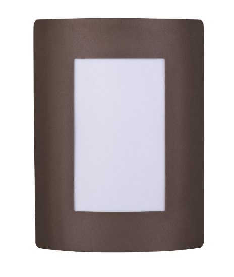 Picture of View LED 1-Light Wall Sconce Wet BZ White Polycarbonate GU24 LED 8"x10.75"