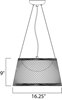 Foto para Bahama 1-Light Pendant CH Hemp String PCB LED 16.25"x9" (OA HT 132")