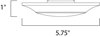 Foto para Diverse LED Mini Flush Mount 3000K Wet WT White Acrylic PCB LED 5.75"x5.75"x1"