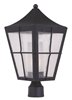 Picture of Revere 1-Light Outdoor Post BK Seedy/Frosted GU24 Fluorescent Fluorescent