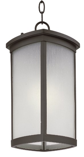 Picture of Terrace EE 1-Light Outdoor Hanging Lantern BZ Frosted Seedy GU24 Fluorescent Fluorescent