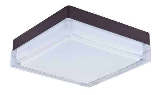 Picture of Illuminaire LED Flush Mount BZ Clear/White Clear/White Glass PCB LED 9.25"x9.25"x2.5"