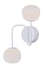 Foto para 4.8W Puffs 2-Light Wall Sconce WT Matte White Opal Glass PCB LED