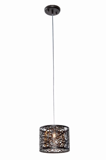 Foto para 2.9W Inca 1-Light Pendant W/LED Bulb BZ Cognac Stainless Steel G9 LED (OA HT 18"-130") (CAN 4.7"x4.7"x0.8")