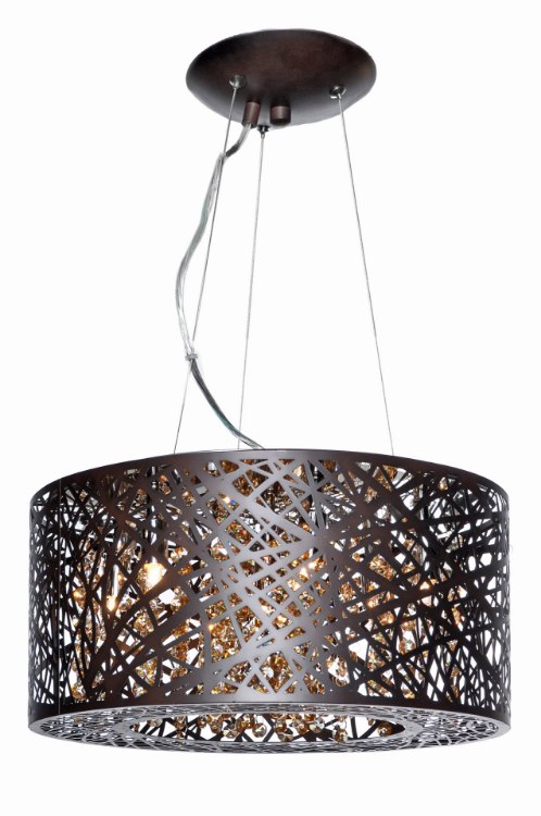Foto para 2.9W Inca 7-Light Pendant W/LED Bulb BZ Cognac Stainless Steel G9 LED (OA HT 10"-130")