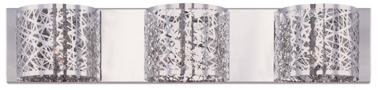 Picture of 2.9W Inca 3-Light Wall Mount W/LED Bulb PC Clear/White Stainless Steel G9 LED