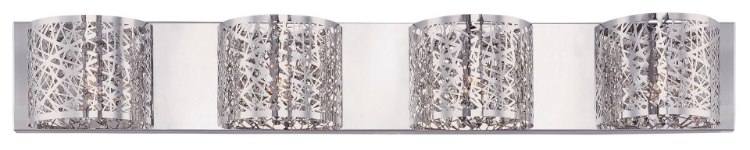 Picture of 2.9W Inca 4-Light Wall Mount W/LED Bulb PC Clear/White Stainless Steel G9 LED (CAN 32.7"x5.12"x1.4")