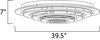 Foto para 116W Saturn II LED 4-Light Flush Mount MS Matte White Frosted Acrylic PCB LED (CAN 33.5"x33.5"x1.5")