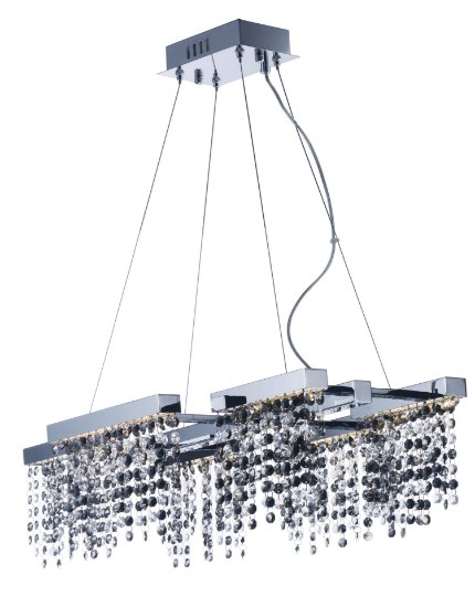 Foto para 4W Midnight Shower LED Pendant PC Smoke K9 Crystal PCB LED (OA HT 12"-123")