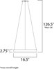 Picture of 43.2W Metallika LED Pendant AL Acrylic PCB LED (OA HT 6.5"-126.5") (CAN 7.5"x7.5"x1.5")