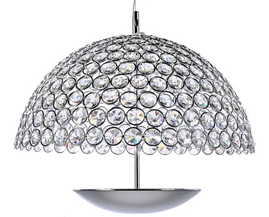 Foto para 15W Parasol 1-Light LED Pendant PC Crystal (OA HT 16"-136") (CAN 5.1"x5.1"x1.4")