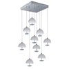 Picture of 4W Parasol 9-Light LED Pendant PC Crystal (OA HT 8"-128") (CAN 15.7"x15.7"x1.77")