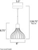 Picture of 8W Turbo LED Pendant PC Lucite Acrylic PCB LED (OA HT 10"-128.75") (CAN 5.5"x5.5"x1.38")