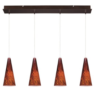 Mostrar detalles para Lava 4-Light RapidJack Pendant and Canopy BZ Amber Lava Imagen de Lava 4-Light RapidJack Pendant and Canopy BZ Amber Lava