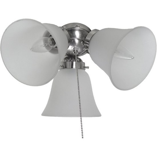 Picture of 3-Light Ceiling Fan Light Kit with Wattage Limiter SN Frosted Glass CA Incandescent Incandescent (OA HT 7.5")