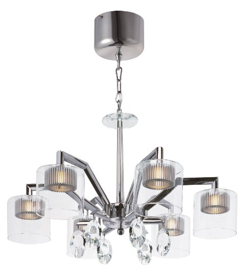 Picture of Cyborg 6-Light Chandelier PC Clear LED (OA HT 22"-137.25")