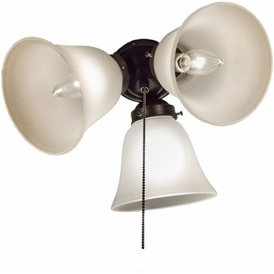 Picture of 3-Light Ceiling Fan Light Kit with Wattage Limiter OI Frosted Glass CA Incandescent Incandescent (OA HT 7.5")