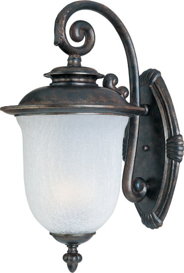 Picture of Cambria LED 1-Light Outdoor Wall Lantern CH Frost Crackle 10"x17.5"