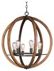 Picture of Bodega Bay 6-Light Chandelier w/Bulb AR MB Incandescent Incandescent (OA HT 75")36" Chain