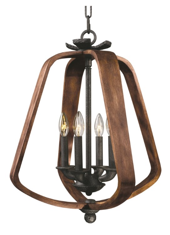 Picture of Road House 4-Light Chandelier BWIO CA Incandescent Incandescent (OA HT 26.13"-64.13") (CAN 7.5"x7.5"x1.38")36" Chain
