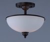 Foto para Novus 2-Light Semi-Flush Mount OI Satin White Opal Glass MB Incandescent Incandescent