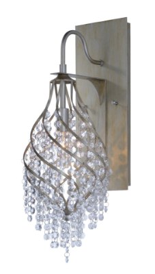 Mostrar detalles para Twirl 1-Light Wall Sconce GS Beveled Crystal Crystal CA Incandescent Incandescent Imagen de Twirl 1-Light Wall Sconce GS Beveled Crystal Crystal CA Incandescent Incandescent