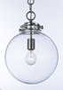 Picture of Retro 1-Light Pendant PN Clear Glass MB Incandescent Incandescent (OA HT 18.25"-77.75") (CAN 5"x5"x0.75")36" Chain