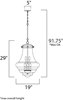 Picture of Retro 6-Light Pendant PN Clear Glass CA Incandescent E12 Incandescent (OA HT 32.5"-91.75") (CAN 5"x5"x0.75")36" Chain