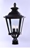 Picture of Knoxville 3-Light Outdoor Post BZ Clear Glass CA Incandescent E12 Incandescent