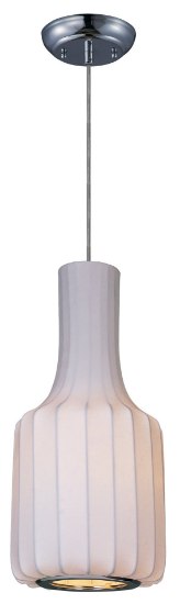 Picture of Cocoon 1-Light Pendant PC Imitation Silk MB Incandescent Incandescent 8"x8"x16" (OA HT 135.75")