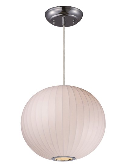 Picture of Cocoon 1-Light Pendant PC Imitation Silk MB Incandescent Incandescent 18"x18"x16" (OA HT 138") (CAN 5"x5"x1.25")