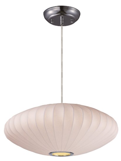 Picture of Cocoon 1-Light Pendant PC Imitation Silk MB Incandescent Incandescent 25"x25"x10" (OA HT 130") (CAN 5"x5"x1.25")