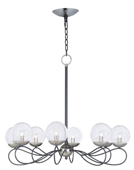 Picture of Reverb 8-Light Pendant w/LED Bulbs TXBPN Bubble Glass Bubble Glass G9 LED (OA HT 26"-66.75") (CAN 5"x5"x1")36" Chain