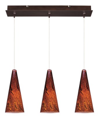 Mostrar detalles para Lava 3-Light RapidJack Pendant and Canopy BZ Amber Lava Imagen de Lava 3-Light RapidJack Pendant and Canopy BZ Amber Lava