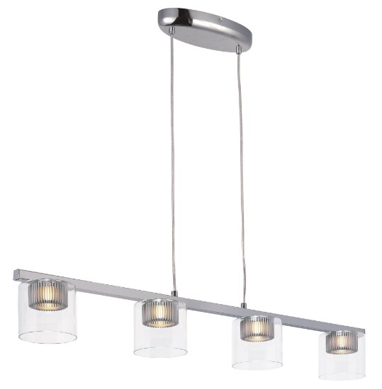 Picture of 6W Cyborg 4-Light Pendant PC Clear LED (OA HT 7.5"-125.5")