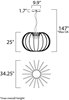 Picture of 8.28W Argent LED Pendant PC PCB LED (OA HT 27"-147") (CAN 9.9"x9.9"x1.7")