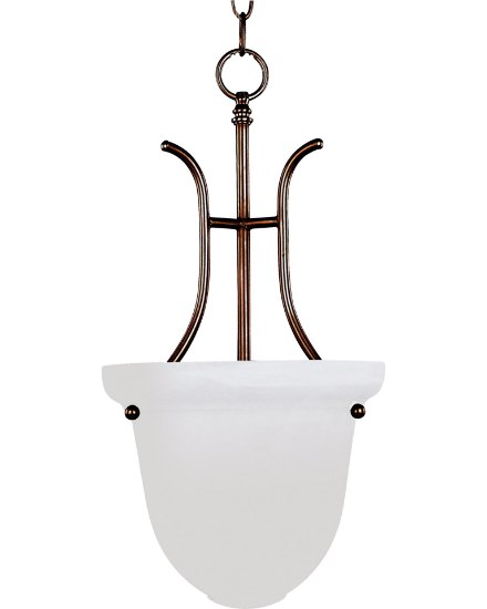 Picture of Malaga 1-Light Entry Foyer Pendant OI Marble Glass MB Incandescent Incandescent 8"x16.25" 36" Chain