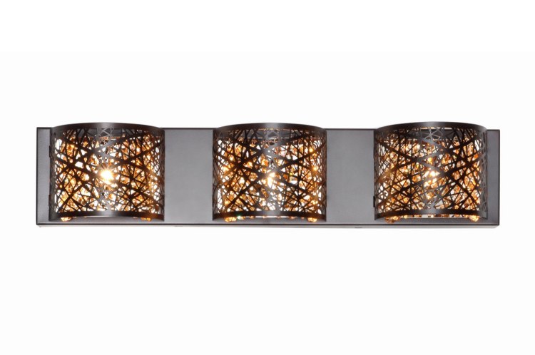 Picture of 2.9W Inca 3-Light Wall Mount W/LED Bulb BZ Cognac Stainless Steel G9 LED