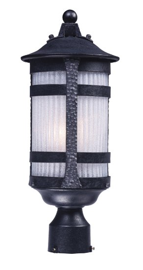 Picture of Casa Grande 1-Light Outdoor Post AR Constellation Textured Ribbed Glas MB Incandescent Incandescent