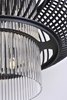 Picture of Aviary LED 10-Light Pendant AR Clear Clear Glass Rod G9 LED (OA HT 36.75"-84.5") (CAN 5.5"x5.5"x1.38")