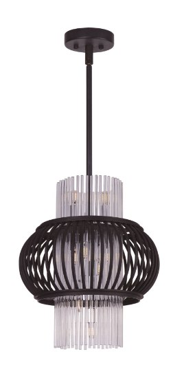 Picture of Aviary LED 12-Light Pendant AR Clear Clear Glass Rod G9 LED (OA HT 19.5"-67.25") (CAN 5.51"x5.51"x1.38")