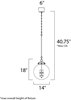 Picture of Retro 3-Light Pendant PN Clear Glass CA Incandescent E12 Incadescent (OA HT 21.5"-80.75") (CAN 5"x5"x0.75")36" Chain